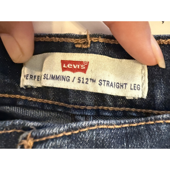 Vintage Levis 512 Jeans Mens 33x32 Blue Straight Leg Perfect Slimming Y2K 2002 - Picture 3 of 7